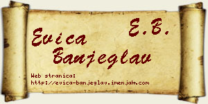 Evica Banjeglav vizit kartica